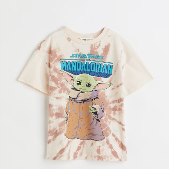 H&M Star Wars Mandalorian Kids T-Shirt - Size 6x/7 - Picture 1 of 9